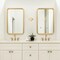 Designers Fountain Aries 6in 1-Light Brushed Gold Transitional Indoor Wall Sconce with Clear Ribbed Glass Shade D284C-WS-BG - alternate 2